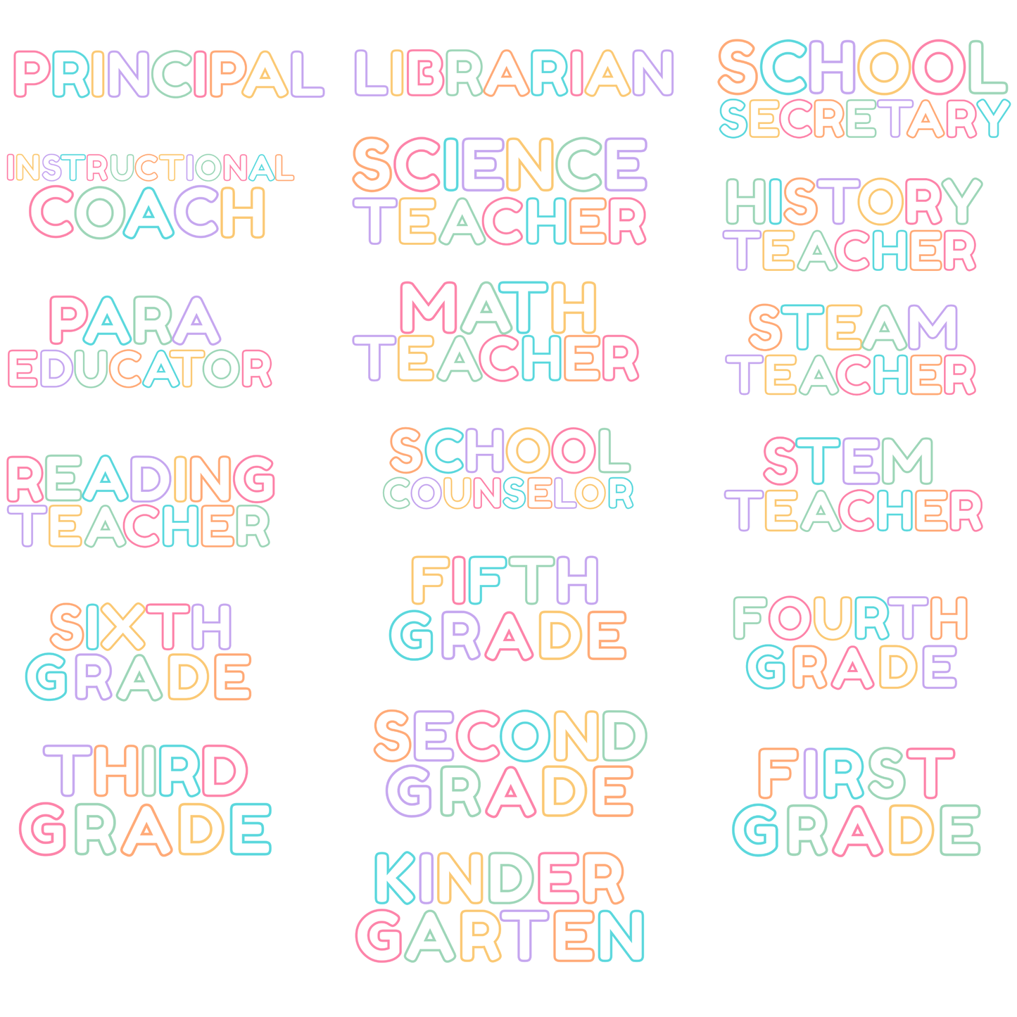 Grade, Subject, School Title Short Sleeve Tee