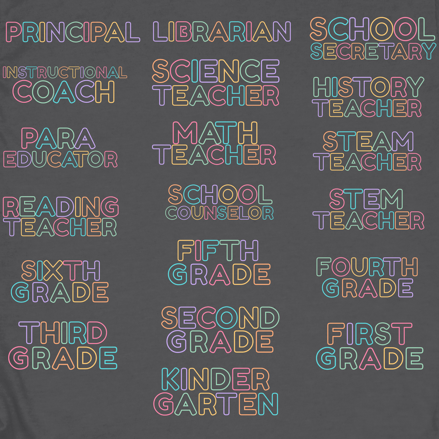 Grade, Subject, School Title Short Sleeve Tee