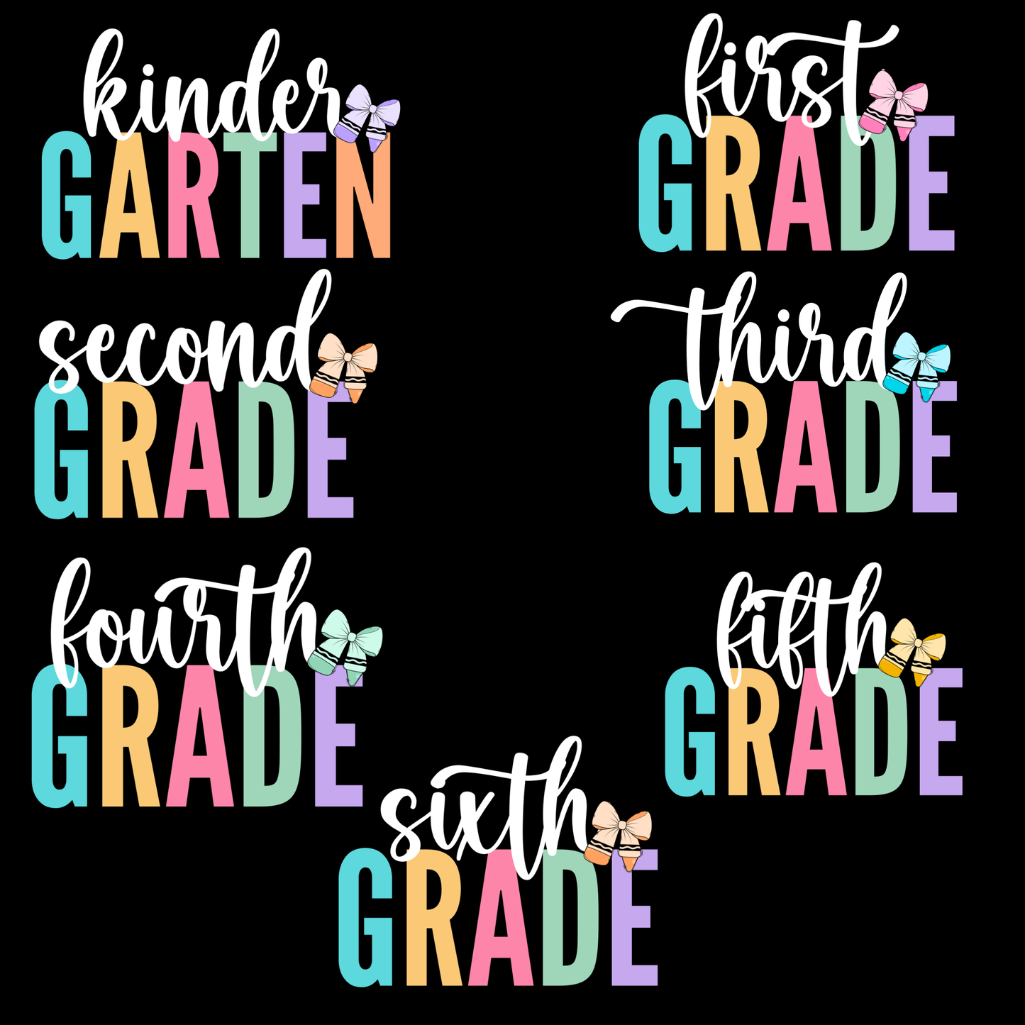 Grade Level Bow With or Without Personalization