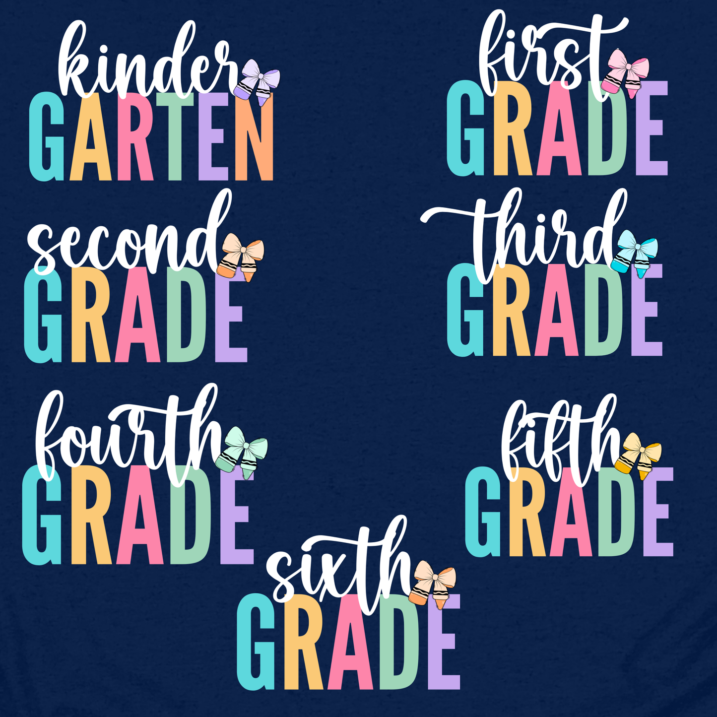 Grade Level Bow With or Without Personalization