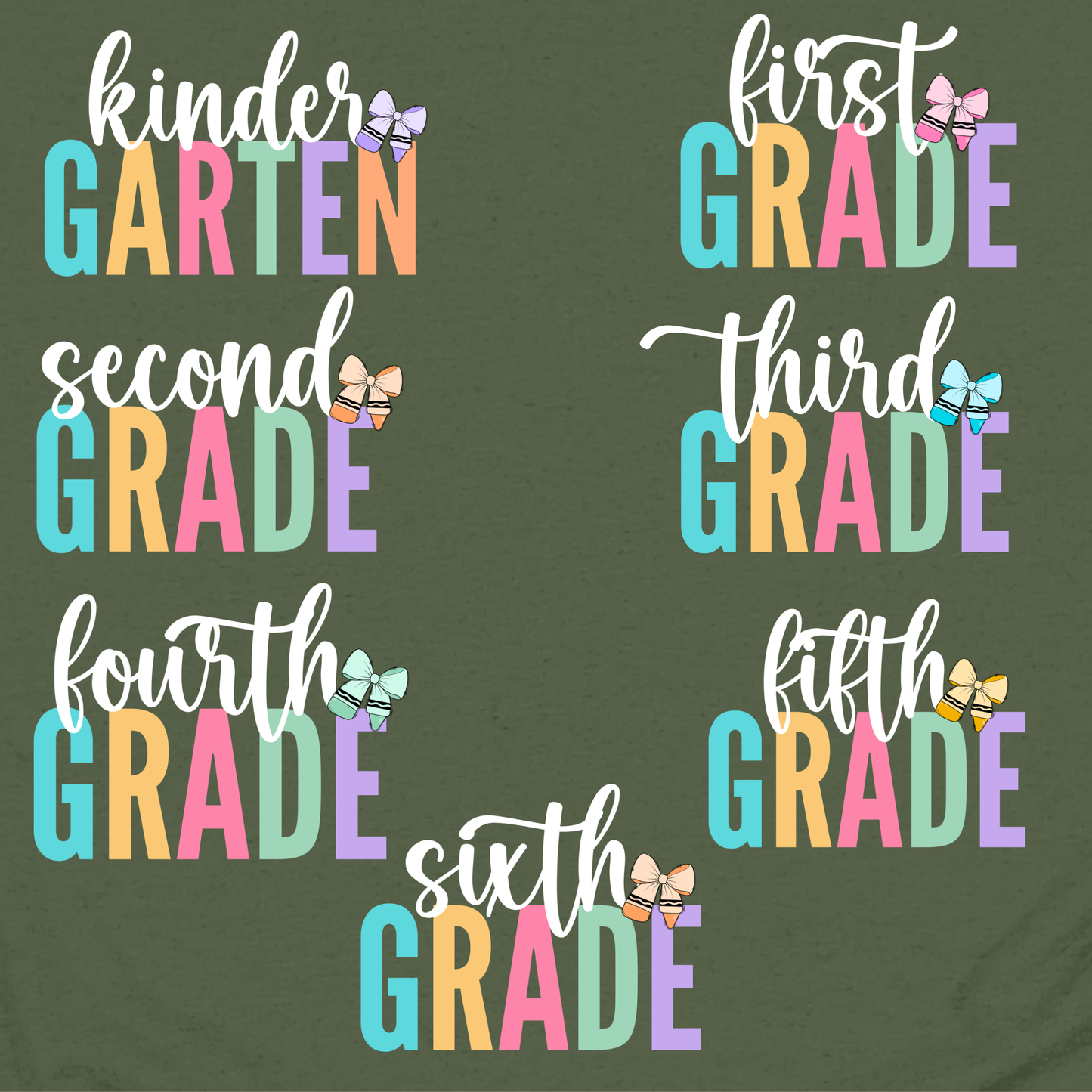 Grade Level Bow With or Without Personalization