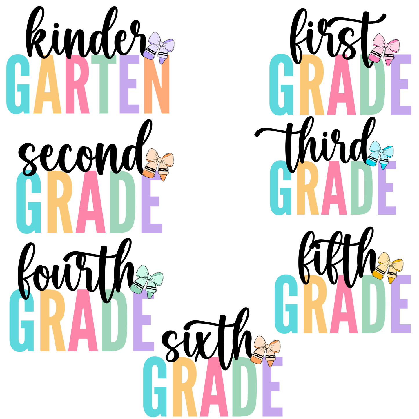 Grade Level Bow With or Without Personalization