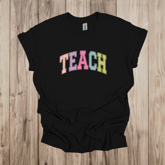 Distressed Teach Short Sleeve Tee