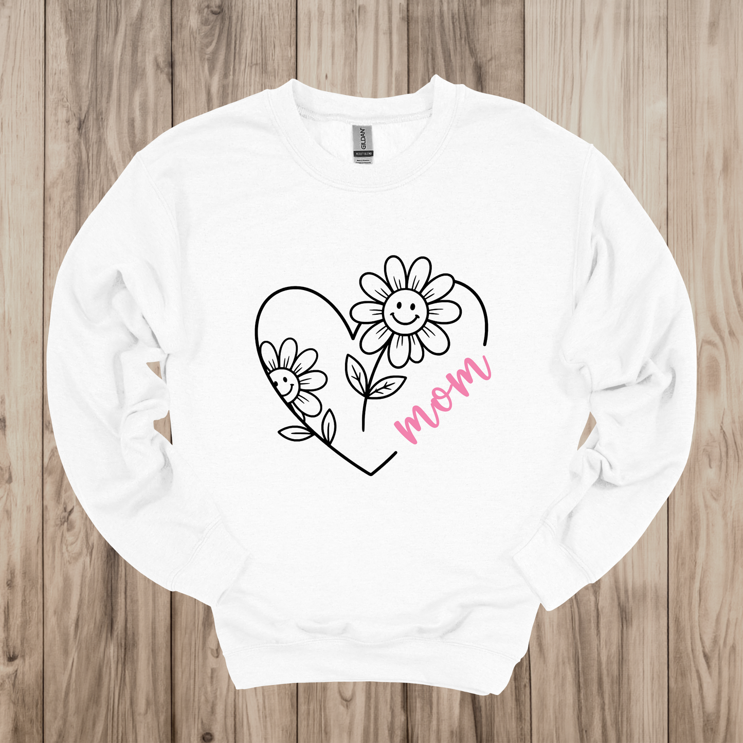 Heart Daisy T-Shirt and Crewneck