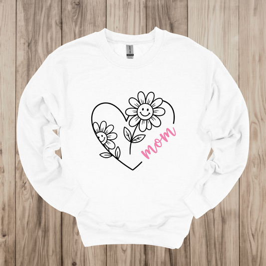 Heart Daisy T-Shirt and Crewneck