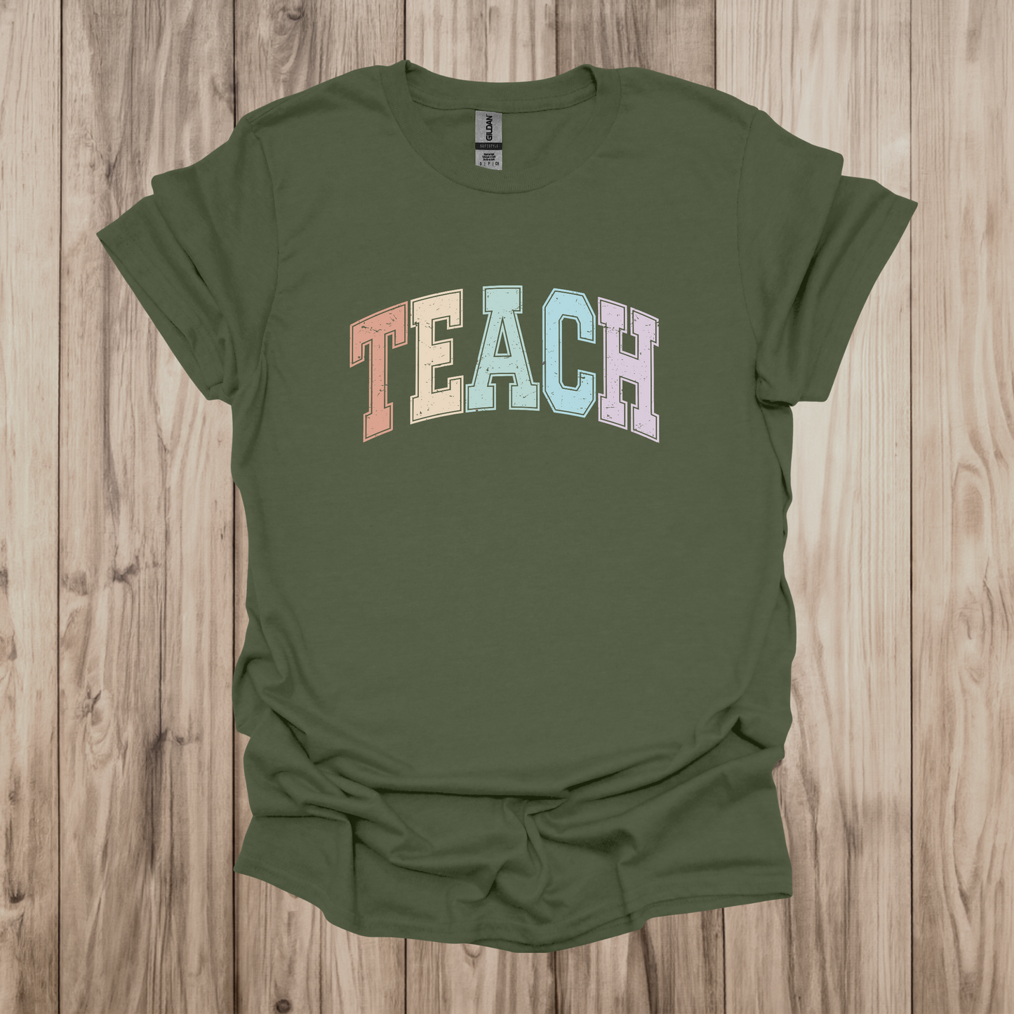 Distressed Teach Short Sleeve Tee