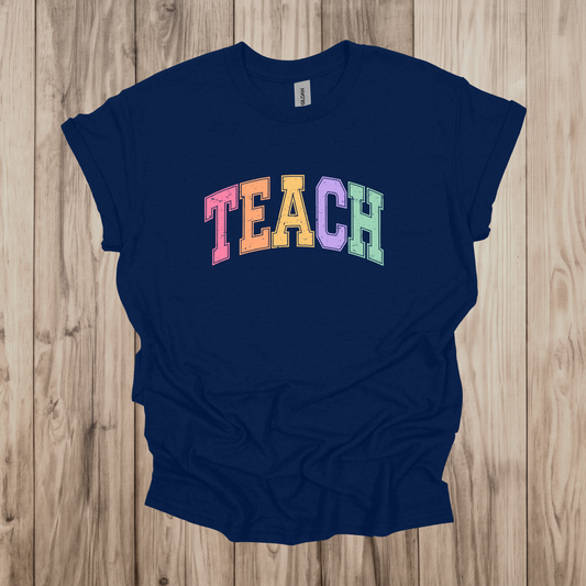 Distressed Teach Short Sleeve Tee