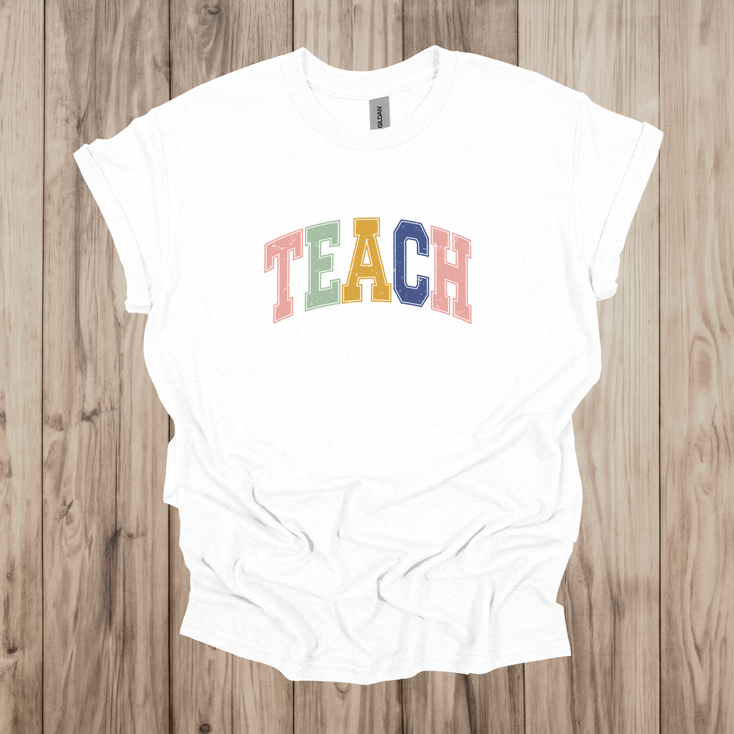 Distressed Teach Short Sleeve Tee