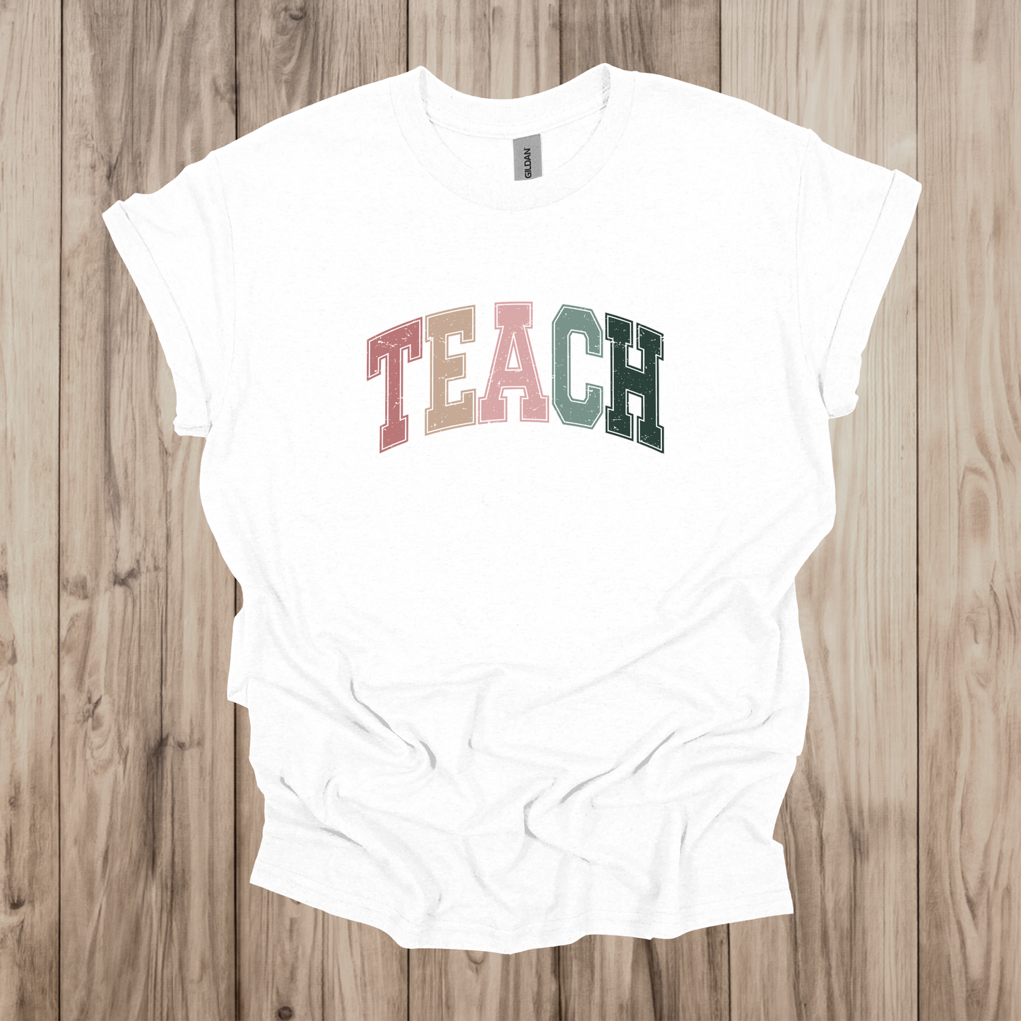 Distressed Teach Short Sleeve Tee