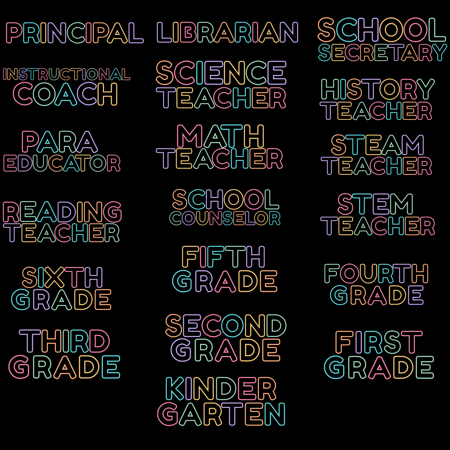 Grade, Subject, School Title Short Sleeve Tee